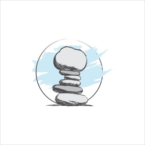 Stone formation picture as logo for coaching business Design by Lure Studio