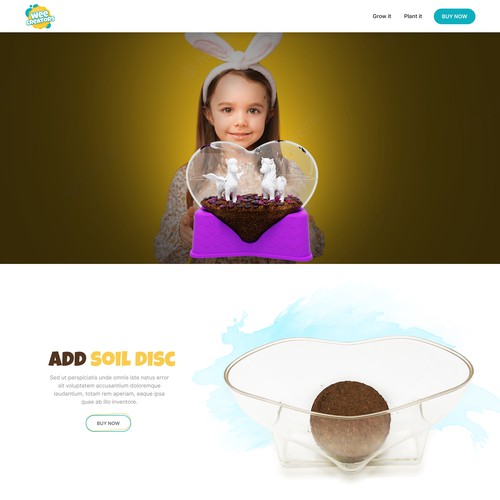 Visual Appealing landing page that shows off Kids Terrarium Toy Product Design by creatsoul