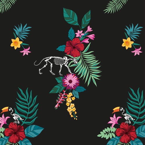 Tropical Fabric Print - Textile Designers & Illustrators Los Angeles fashion brand needs your designs Design by rafapi