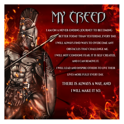 My Creed - Spartan Warrior Ontwerp door Jezzus