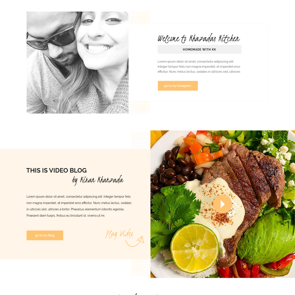 Design by Pint titled "Food blog landing page"