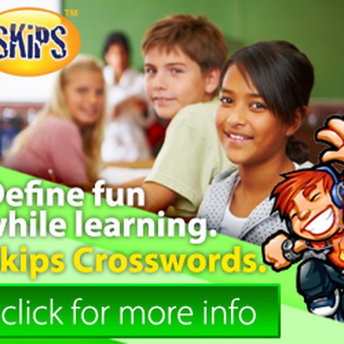 Help Skips Crosswords with a new banner ad Design by Charles Josh