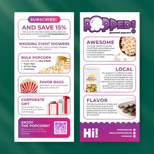Designs | Updated Popcorn Rack Card | Postcard, flyer or print contest