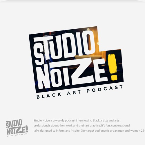 Podcast logo for Black art podcast Design by smitadesign