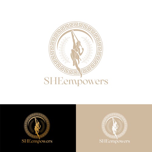 SHEempowers - luxurious design of a woman preferrably in some kind of a circle to appeal to women professionals Design by P O L _ D 3 S I G N