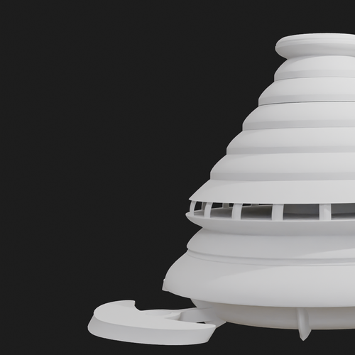 3-D rendering of an arcology Design by AKrender