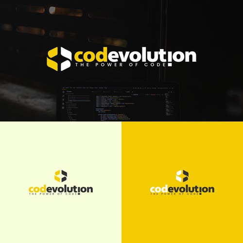 Logo for Codevolution, a brand new coding company! Design by Clive Vera