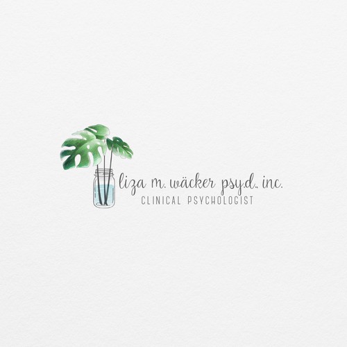 Psychologist needing a delicate, feminine watercolor style tree, branch or leaf logo Diseño de ❤️Kate.V