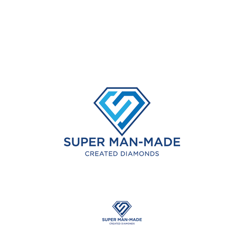 Strong & Simple design for our Super Man-Made Created Diamonds Design by ♛ clever studio ♛