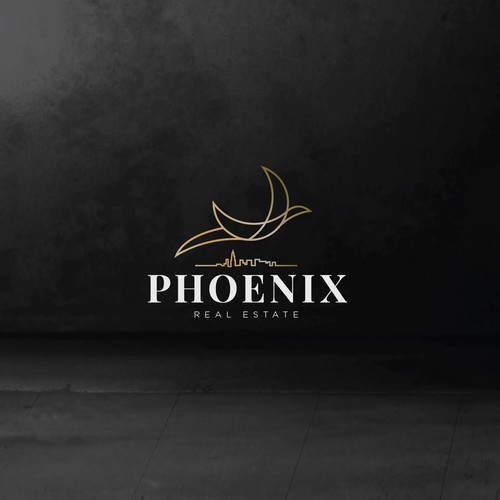 Luxury Real Estate Logo With A The Golden Phoenix Logo Design Contest 99designs