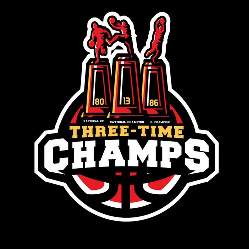 Basketball Logo for Team 'Three-Time Champs' - Your Winning Logo Featured on Major Sports Network Design by JDRA Design