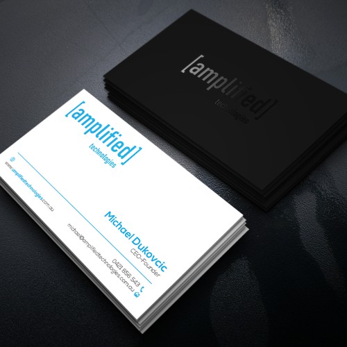 Tech company business card design Design by DesignsTRIBE