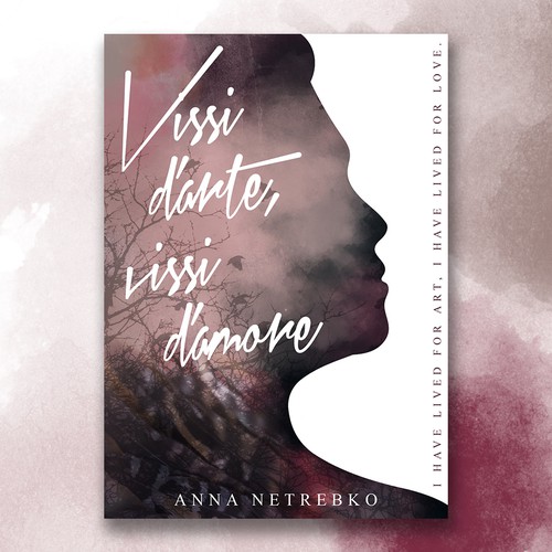 Illustrate a key visual to promote Anna Netrebko’s new album Design von Mesyats