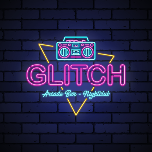 The Glitch Bar + Arcade Logo Design - 48hourslogo