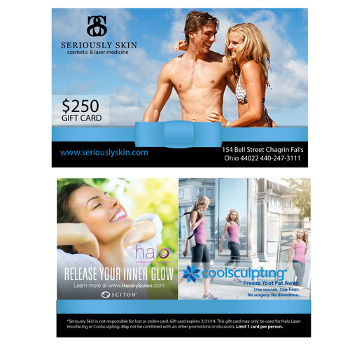 Holiday gift card design for a Cosmetic Medicine practice Design by Noraunik