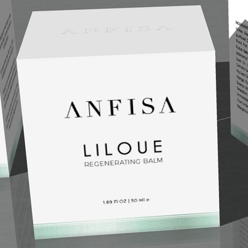 Need a clean minimalist luxury package design for a skincare line 