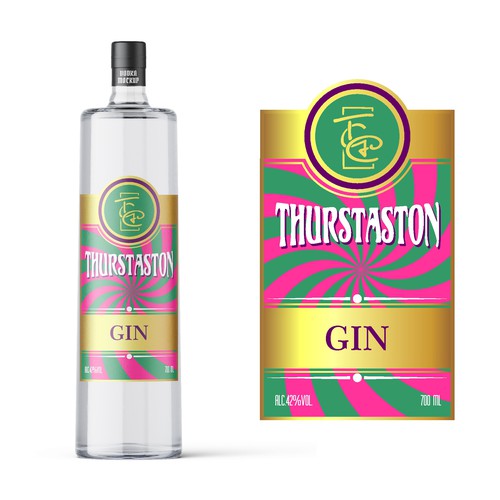 I am looking for the ultimate standout gin bottle label ,fresh ,colourful ,vibrant ,not to serious Design by Arcon74