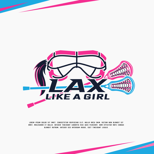 A classic yet fun logo for the fearless, confident, sporty, fun female lacrosse player Design by ies