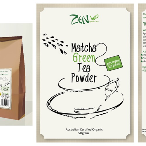 print or packaging design for Zen Green Tea Design por suraki
