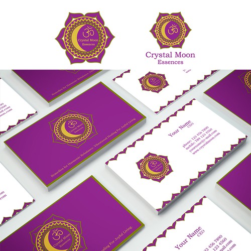 Logo for Crystal Moon Essences - remedies for harmonic rebalance and well-being-ontwerp door pemacreative