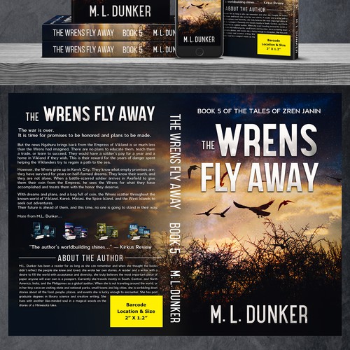 Cover Contest For A Fiction Series The Wrens Fly Away - Book 5 Design by Anastasia Brenych