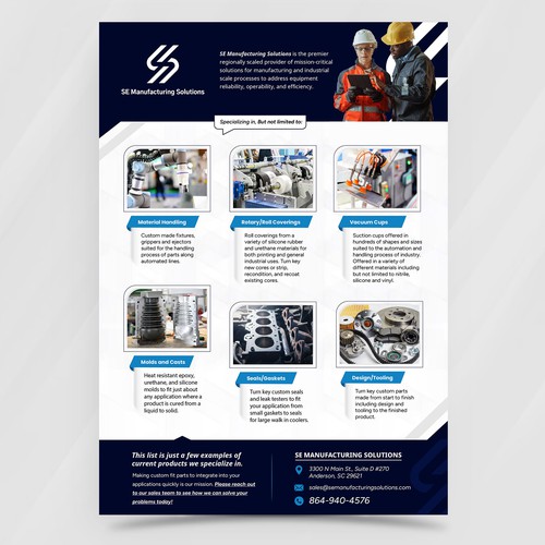 Clean single page line card for potential customers Design by Chriest.