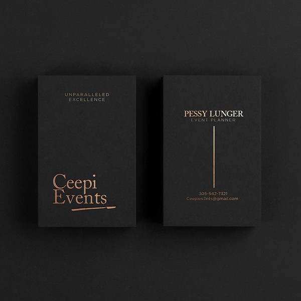 Minimal Card Design for an Event Planning Company