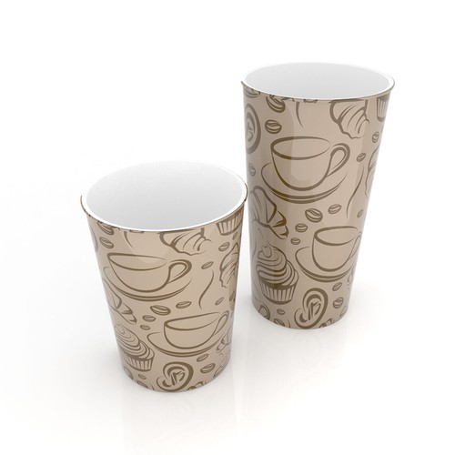 Artwork Design for Paper Cups Design by Skizze Design Studio