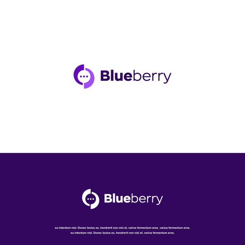 Logo for "Blueberry". An automated Chatbot provider Design by nazh