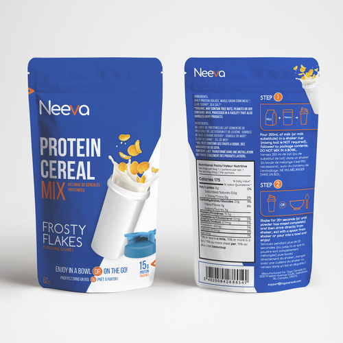 SIMPLE Yet FUN Pouch Design for On-The-Go CEREAL Design by ›  esportable  ‹