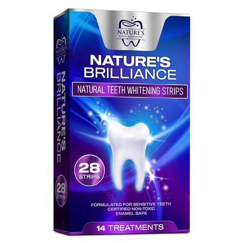 Natural Design Needed for Nature's Brilliance Whitening Strips Design by sapienpack