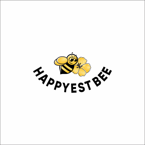 Design a cute, happy logo for Happiest Bee. Design réalisé par sasa spasojevic