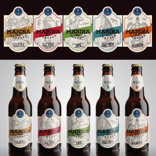 Create a vintage and timeless beer label for an up and coming mexican craft brewery! デザイン by MANTSA®