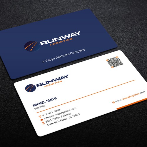 Runway Logistics Business Card Design by Ellestudio™