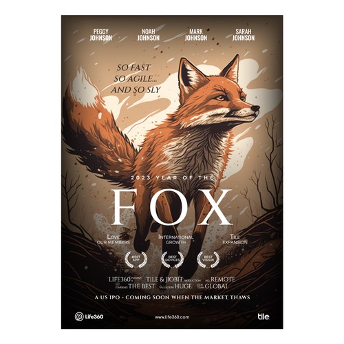 Life360 2023 Year of the Fox Poster Design by Alfaza502