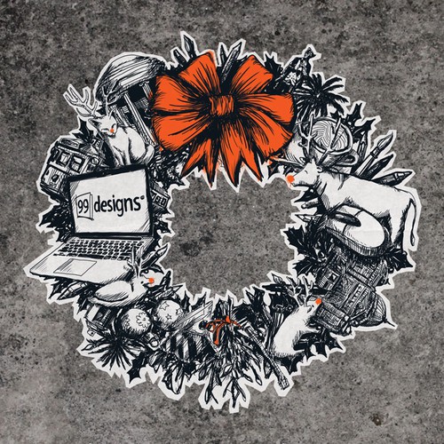 'Street art' style invitation for 99designs event! Design by N24