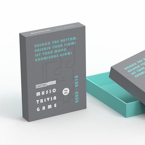 Create a packaging design for a music trivia game Design by Inmyde