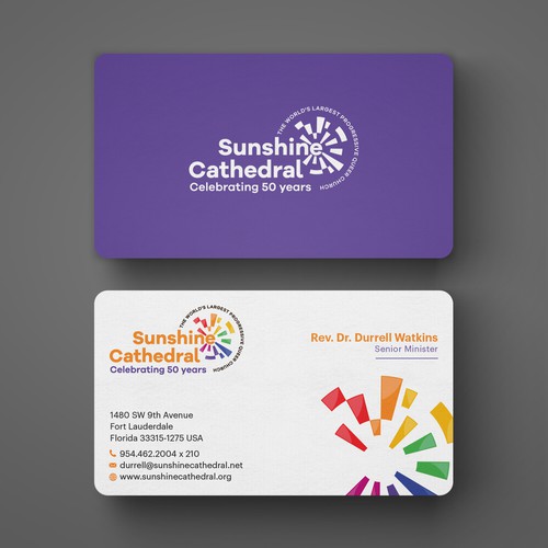 Business Card for Growing Progressing LGBTQ Church Design by AYG design