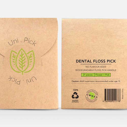 We need a Clean & Minimum design for our first Smart packaging dental floss picks product Design by Lady Goga