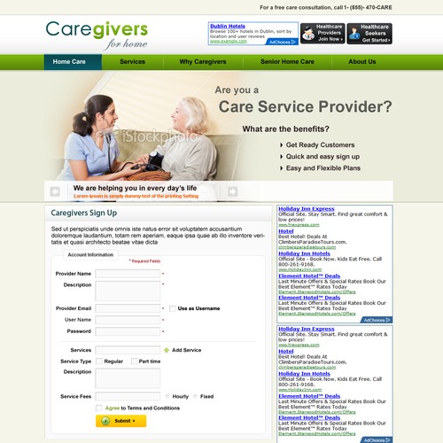 caregiversforhome.com needs a new website design Ontwerp door Debayan Ghosh
