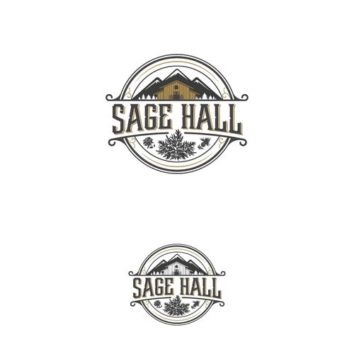 Sage Hall - Country Swing Dance & Wedding Venue Logo Design réalisé par Mararti