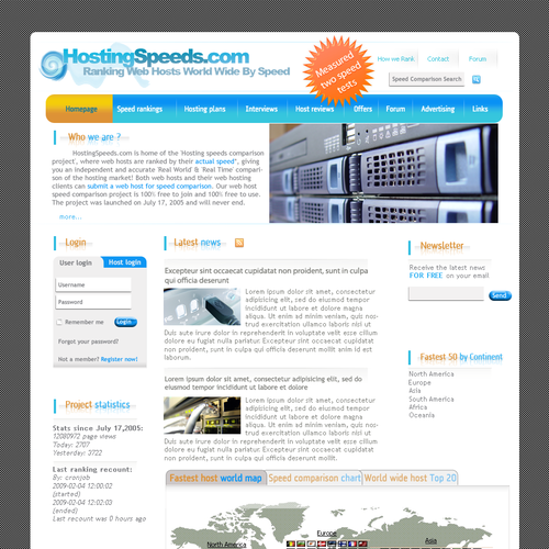 Hosting speeds project needs a web 2.0 design Ontwerp door AG81