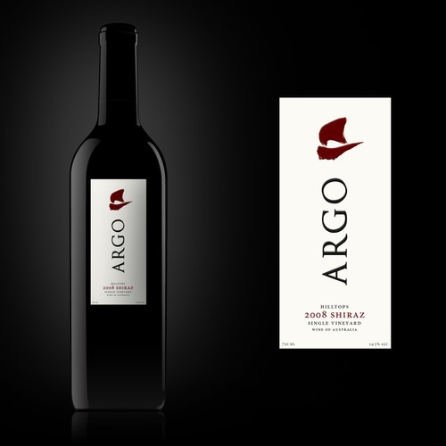 Sophisticated new wine label for premium brand Réalisé par obscura