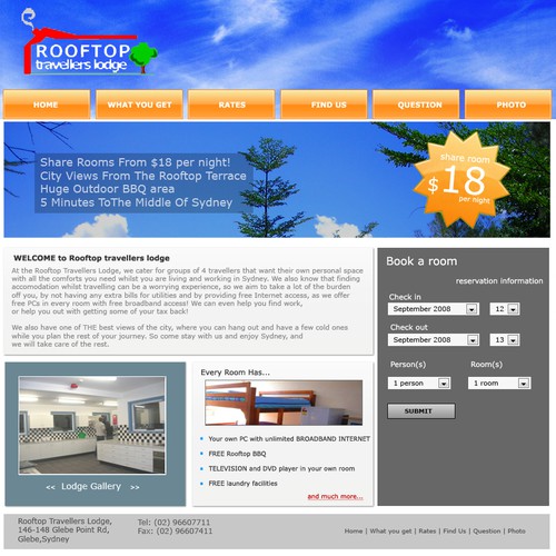 Backpacker website needs a fresh look Design by Six Design