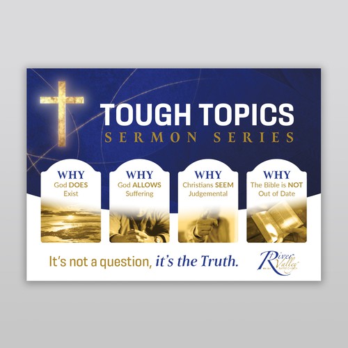 Tough Sermon Series Postcard Design by Jordon