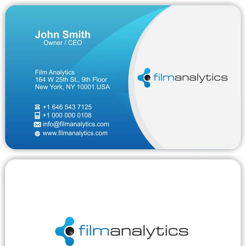Business Card Design for Film Analytics Design por tanggeng