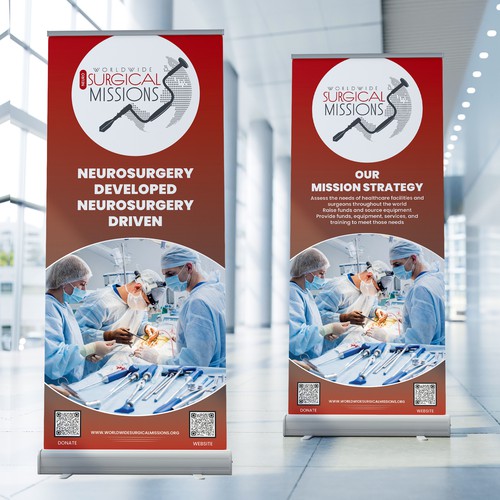 Surgical Non-Profit needs two 33x84in retractable banners for exhibitions Design by Graphic-Emperor
