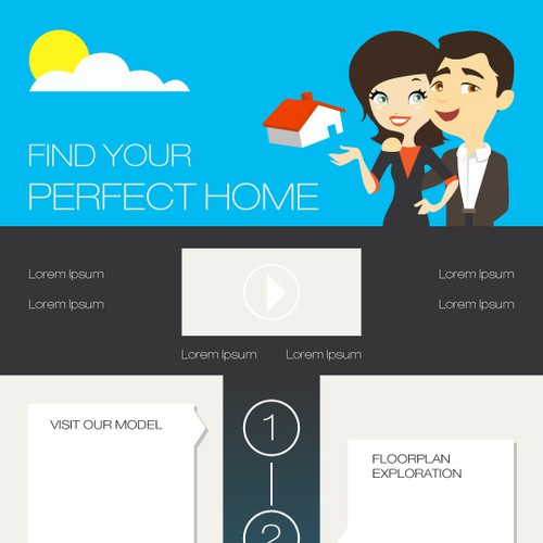 Stunning 7 step info graphic for high end custom home builder Diseño de Manuela De Simone