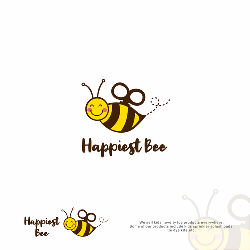 Design a cute, happy logo for Happiest Bee. Design réalisé par eggny