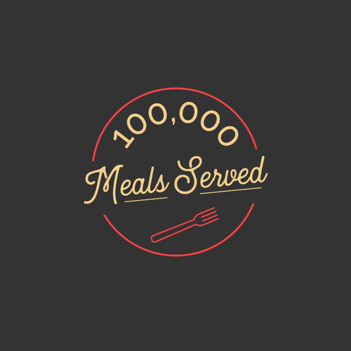 100,000th Meal Served Design by M. Fontaine